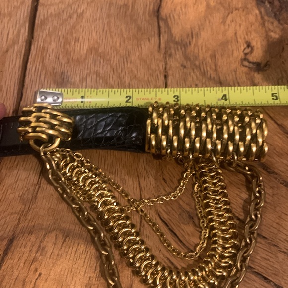 RARE 80’s FAHRENHEIT NEW YORK CONNIE BATES GOLD CHAINS AND CROC BELT - Picture 10 of 15